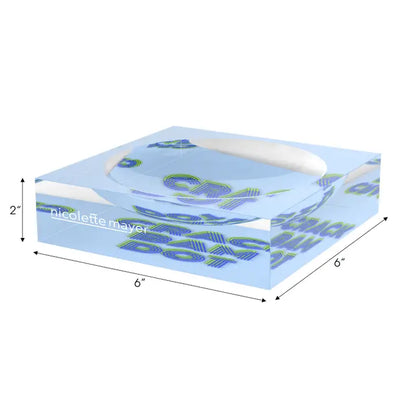 Mahjong Crack Bam Dot Blues Catchall Dish