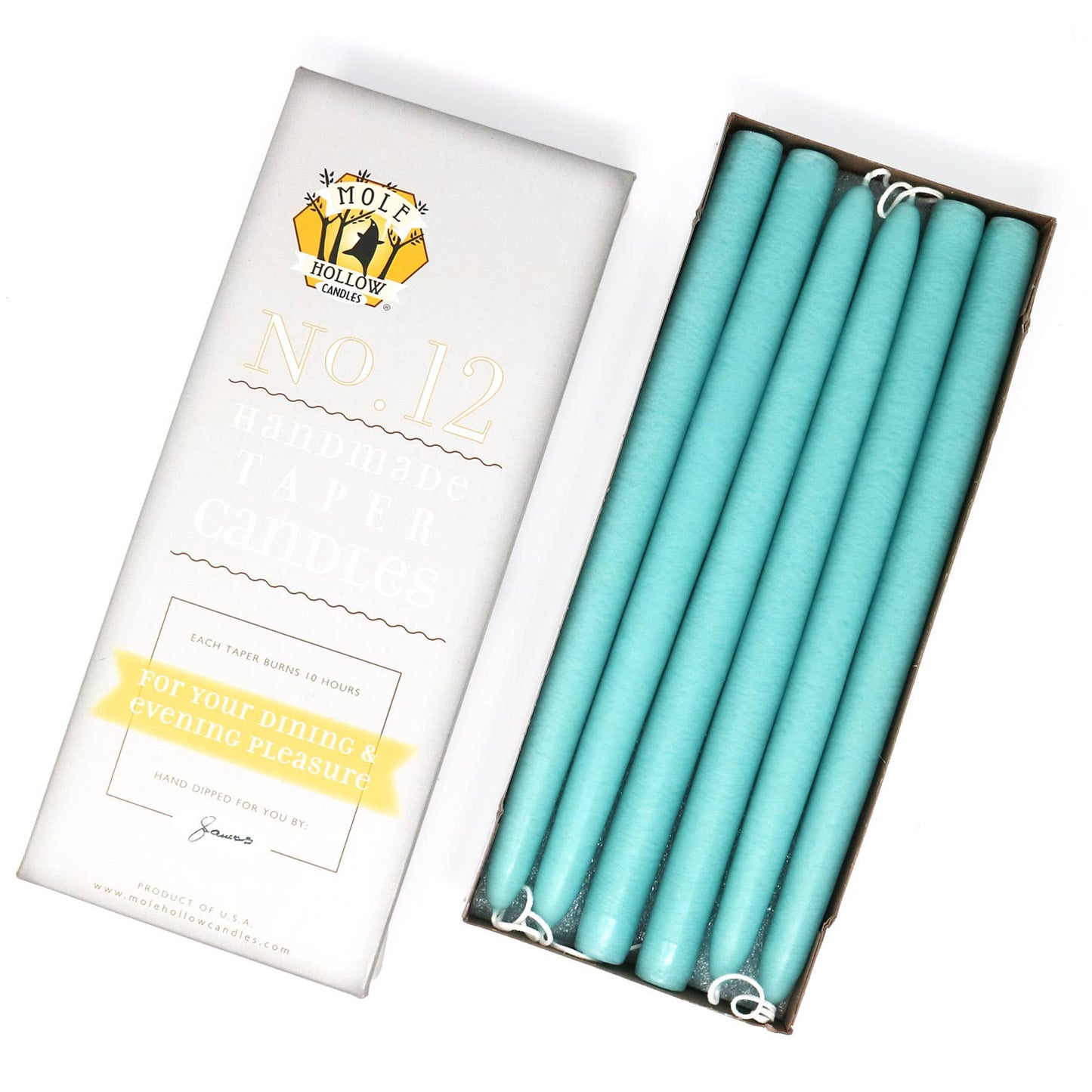 Caribbean Blue - Taper Candles