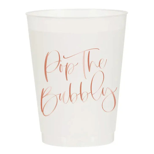 "Pop the Bubbly" New Years Frosted Cups