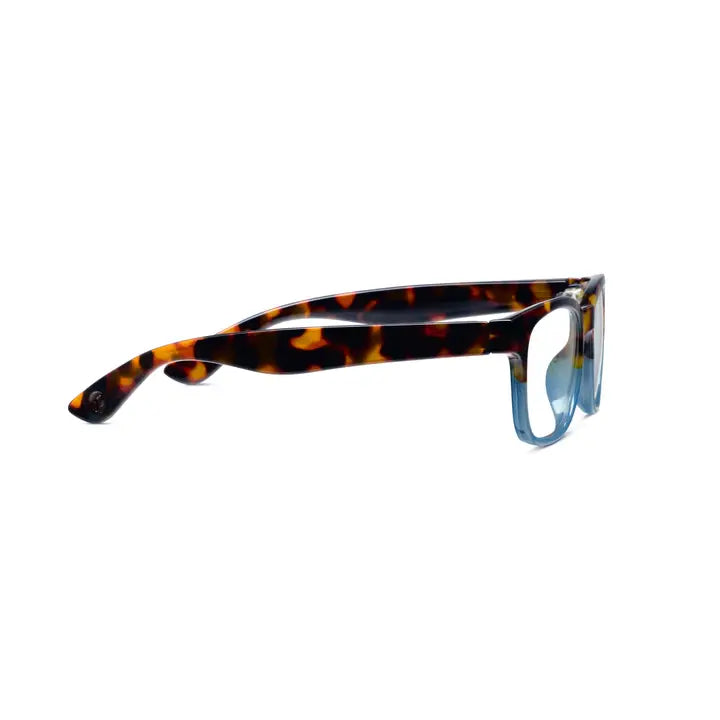 Waverly Tortoise/Blue - Blue Light Reader Glasses by Peepers