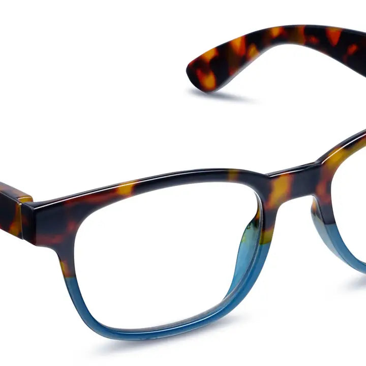 Waverly Tortoise/Blue - Blue Light Reader Glasses by Peepers