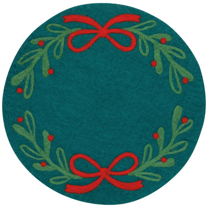 Mistletoe Felted Wool Placemat