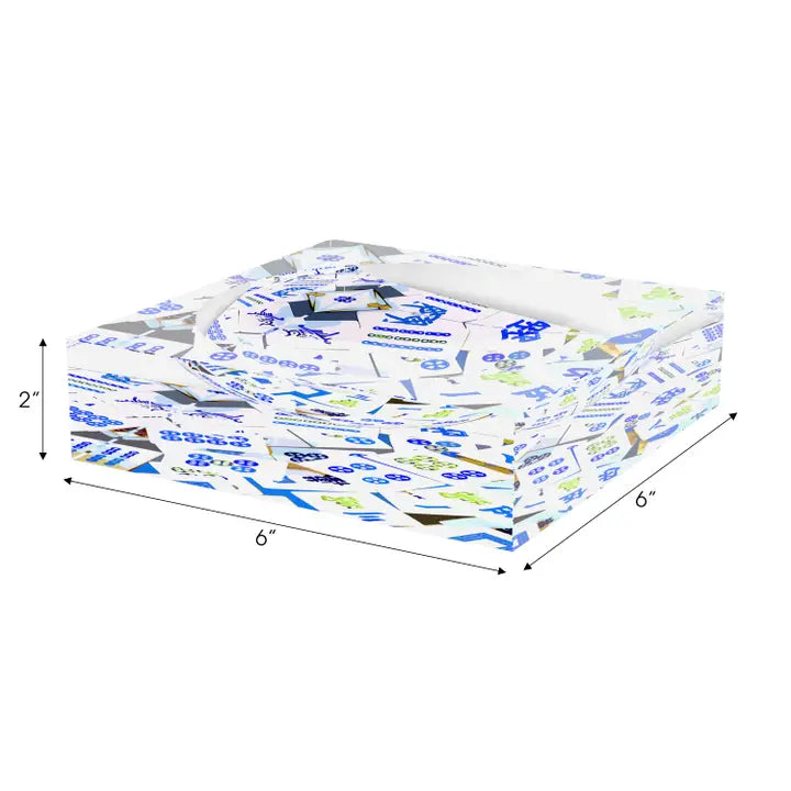 Mahjong Abstract Blues Candy Catchall Dish