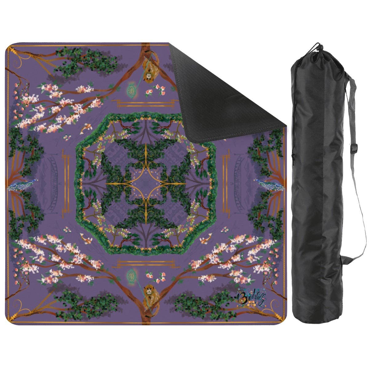 Mahjong Mat - Majestic Purple Chinoiserie