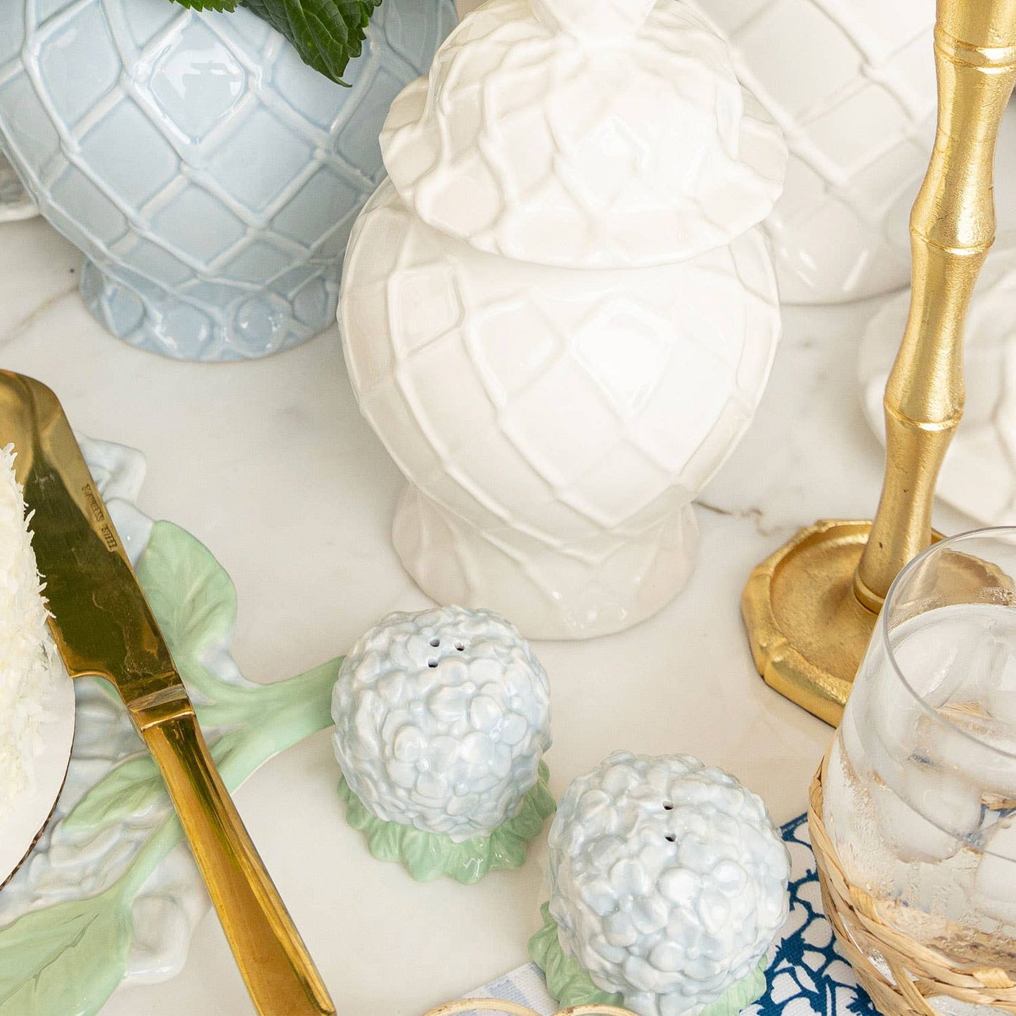 Hydrangea Salt & Pepper Shaker Boxed Set