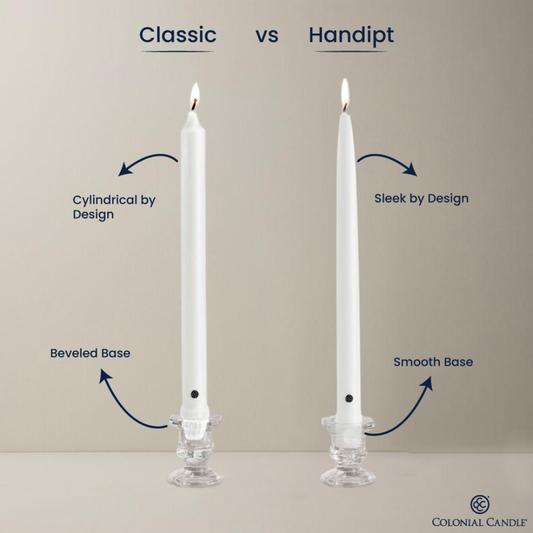 Colonial Classic Wedgewood Taper Candle - Unscented