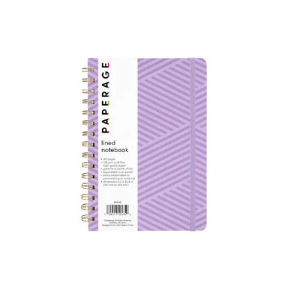 Geometric Lavender Hardcover Spiral Lined Journal Notebook