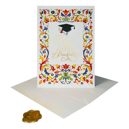 Florentine Border Graduation Card