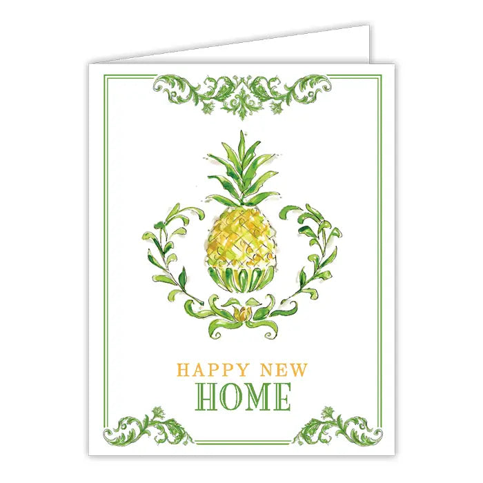 Handpainted New Home Pineapple Greeting Card