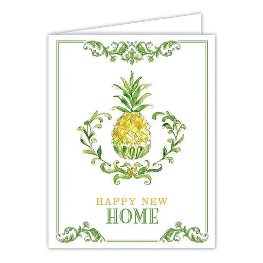 Handpainted New Home Pineapple Greeting Card