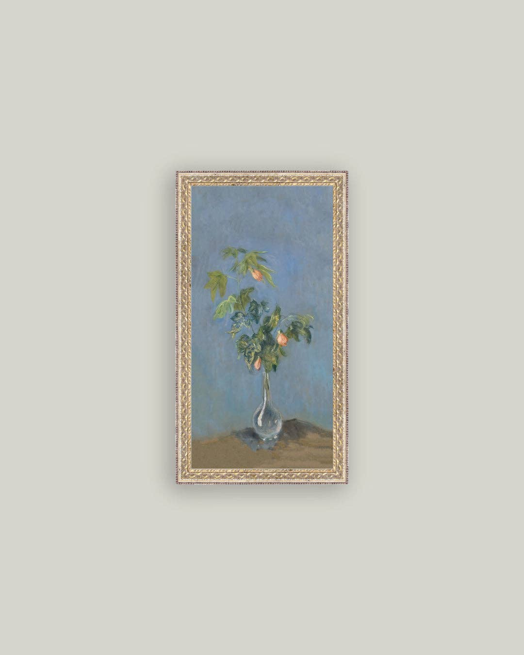 Claude Monet Flowers In A Glass Vase Framed Art