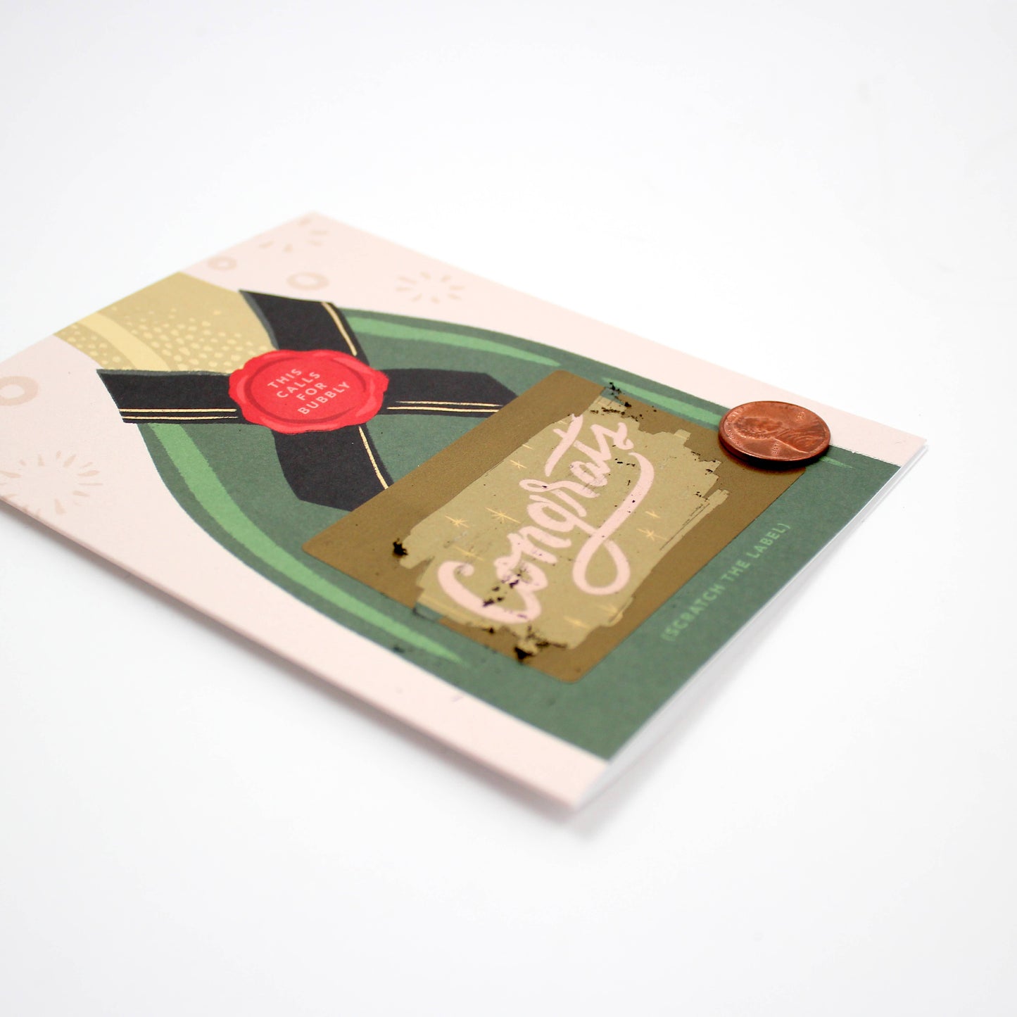 Scratch-off Bubbly Champagne Congrats Card