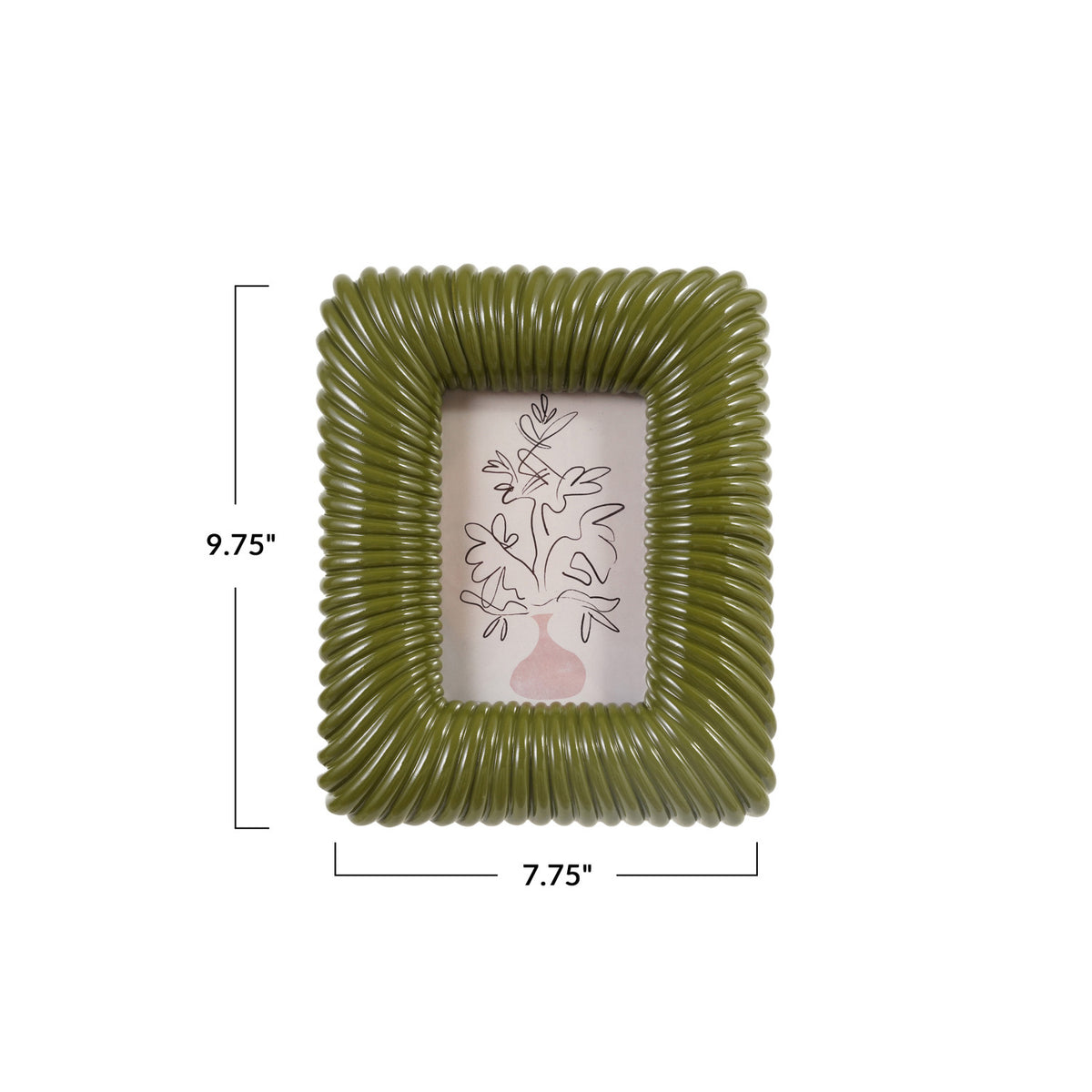 Resin Ribbed Photo Frame