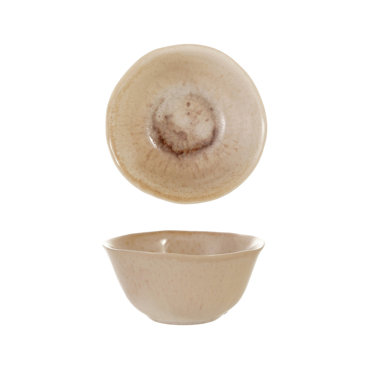 Stoneware Bowl w/ Reactive Crackle Glaze