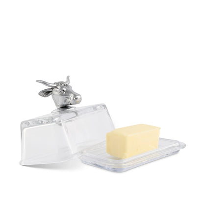 Cow Glass Butter Dish