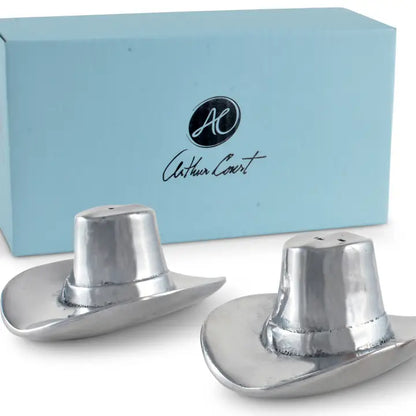 Arthur Court Cowboy Hat Salt and Pepper Set