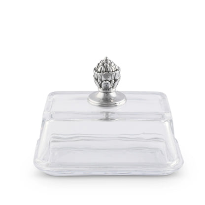 Concho Glass Butter Dish