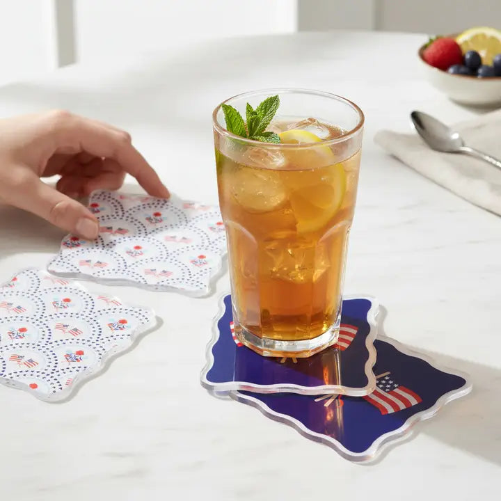 All-American Darling Acrylic Coaster Set