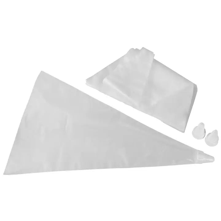 Pack of 20 Disposable Piping Bags and 3 Plastic Tips