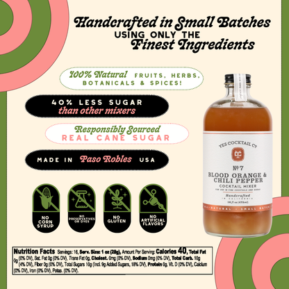 Blood Orange & Chili Pepper Cocktail Mixer