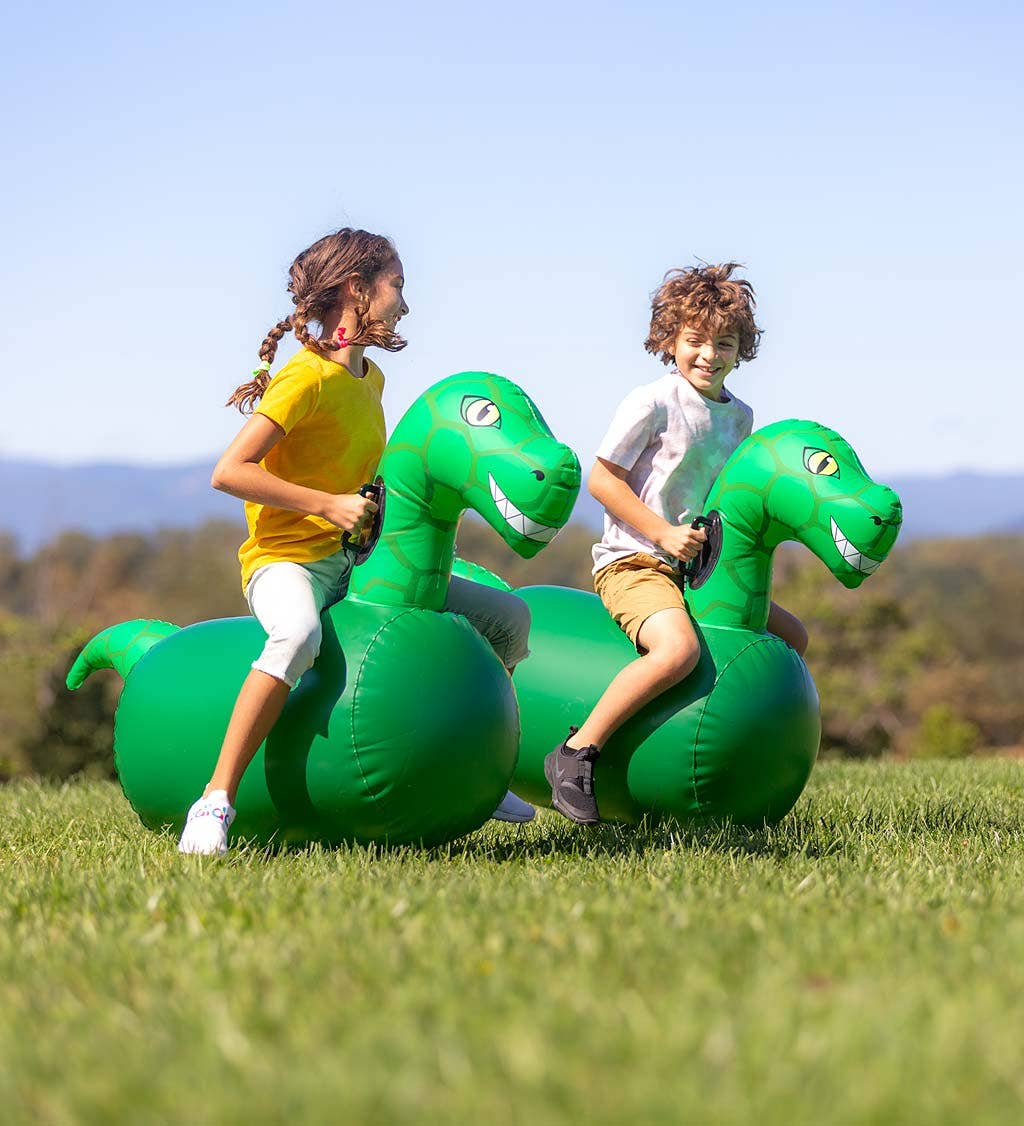 Inflatable Ride-On Hop 'n Go - Set of 2: Dinosaur