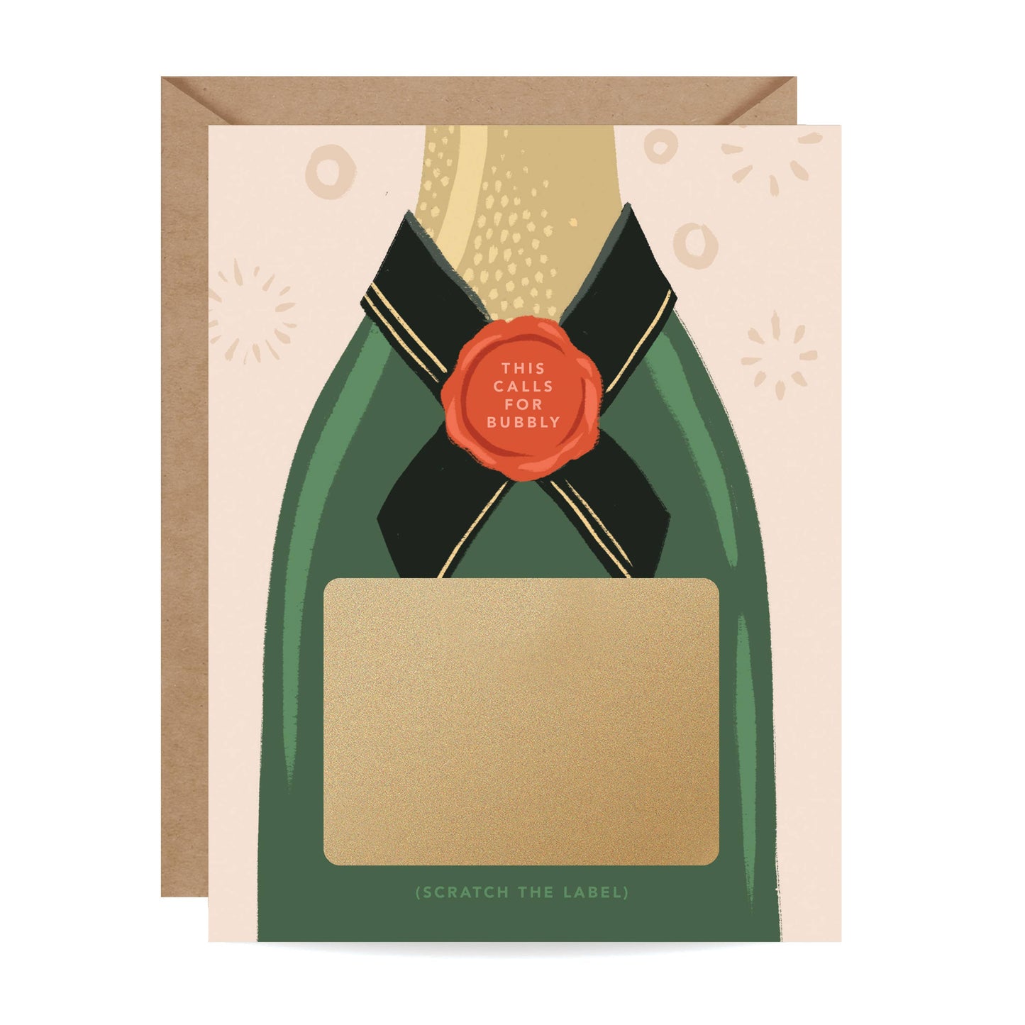 Scratch-off Bubbly Champagne Congrats Card