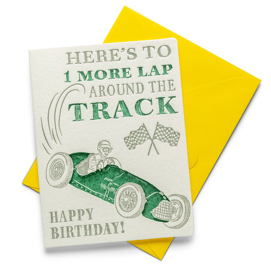 Race Car Birthday Greeting Card