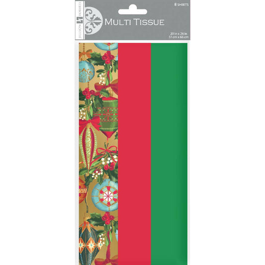 Ornamental Beauty & Holiday Colors Gift Tissue