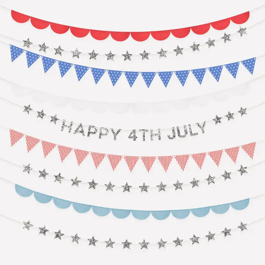 USA Stars & Stripes Garland Set