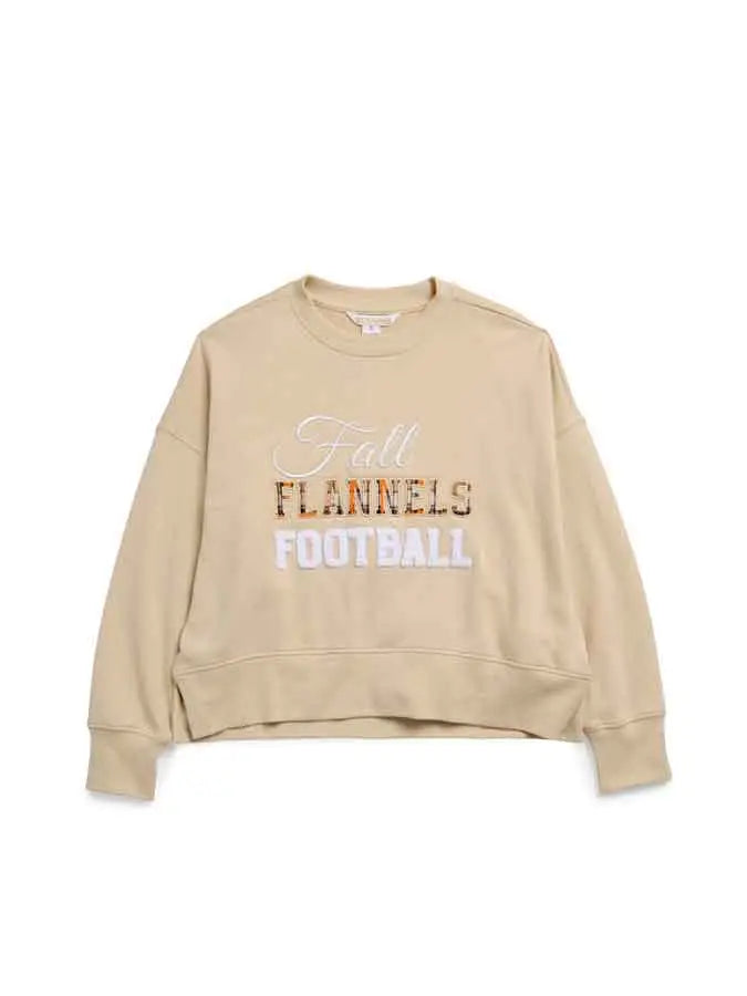 "Fall, Flannels, Football" Relaxed Sweatshirt