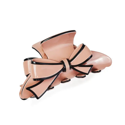 Blush Two-Tone Bow Hair Claw or Hair Clip