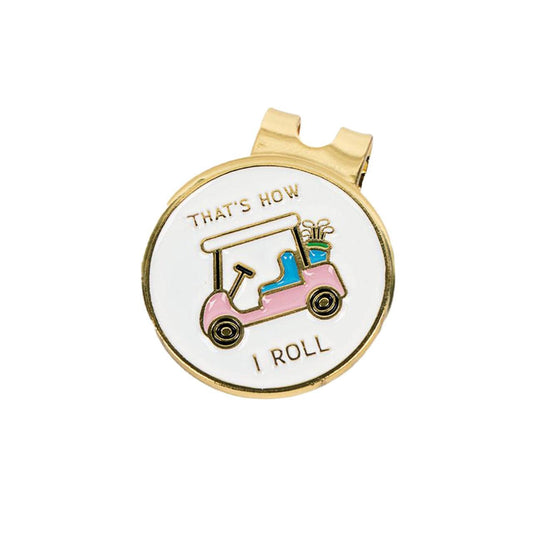 Birdie That's How I Roll Women's Golf Ball Marker with Hat Clip