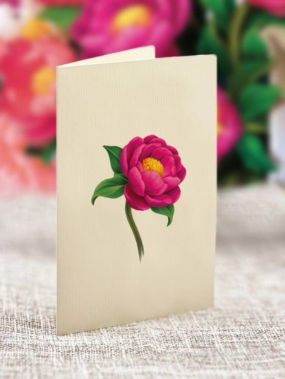 Peony Paradise Pop-Up Bouquet Blank Greeting Card