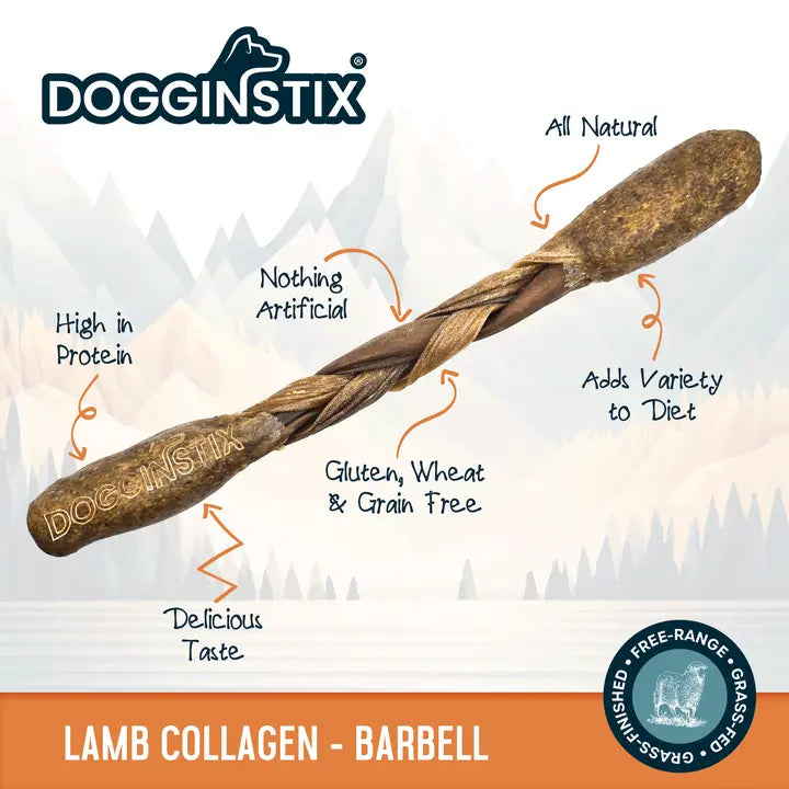 Dogginstix - Lamb Collagen Barbell