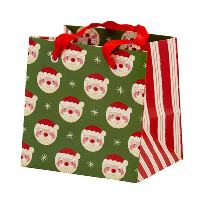 Santa Face Mini Gift Bag Set