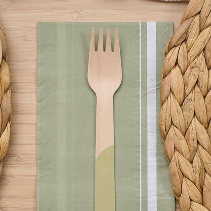 Sage Scalloped Edge Guest Napkin