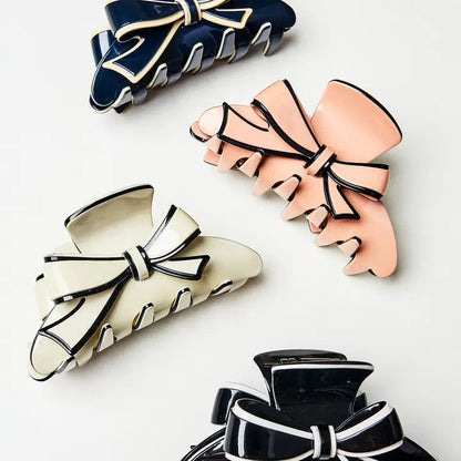 Blush Two-Tone Bow Hair Claw or Hair Clip