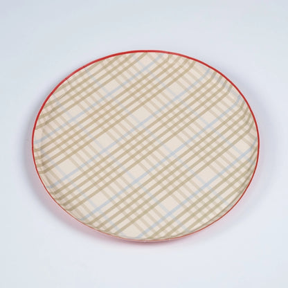 Camping Gingham Plaid Dinner Plates