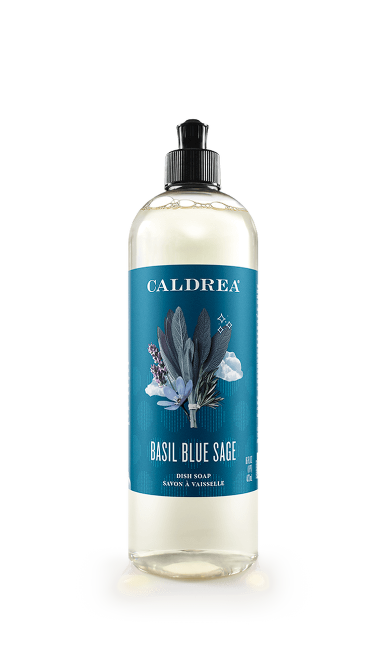 Caldrea Blue Basil Sage Biodegradable Dish Soap - Thumbnail 4