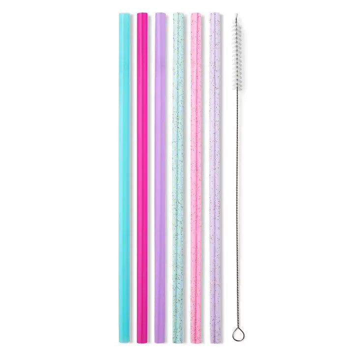 Swig Cloud Nine Glitter Reusable Straw Set