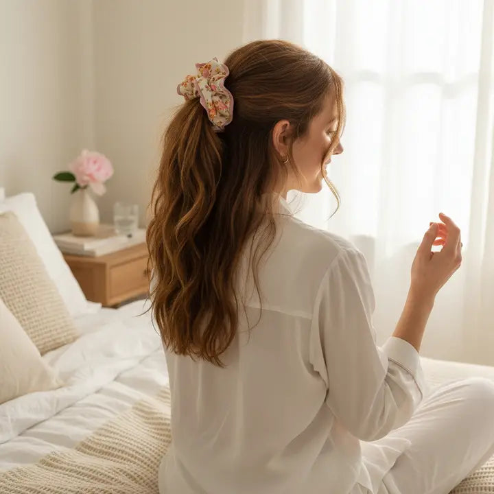 Endless Daydream Cream Ruffle Up Scrunchie
