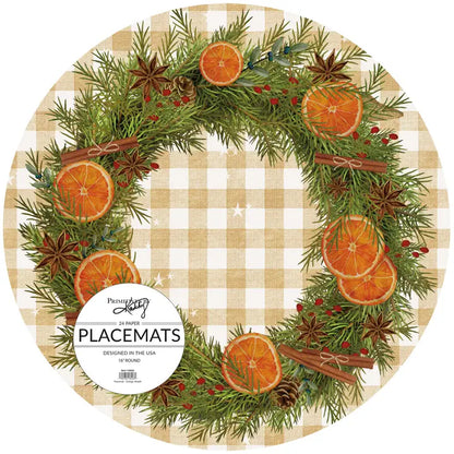 Citrus Wreath Paper Placemat