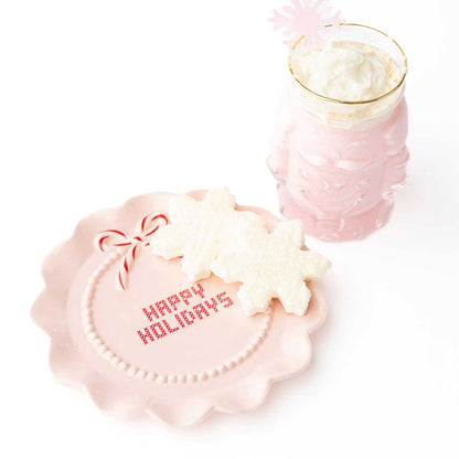 Happy Holidays Dessert Plate