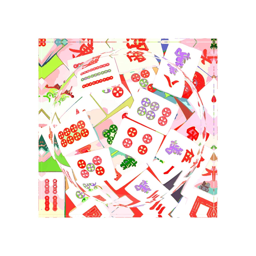 Mahjong Abstract Petal Acrylic Catchall Dish
