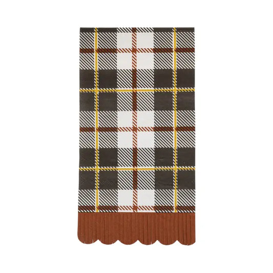 Black Fall Plaid Dinner Napkins