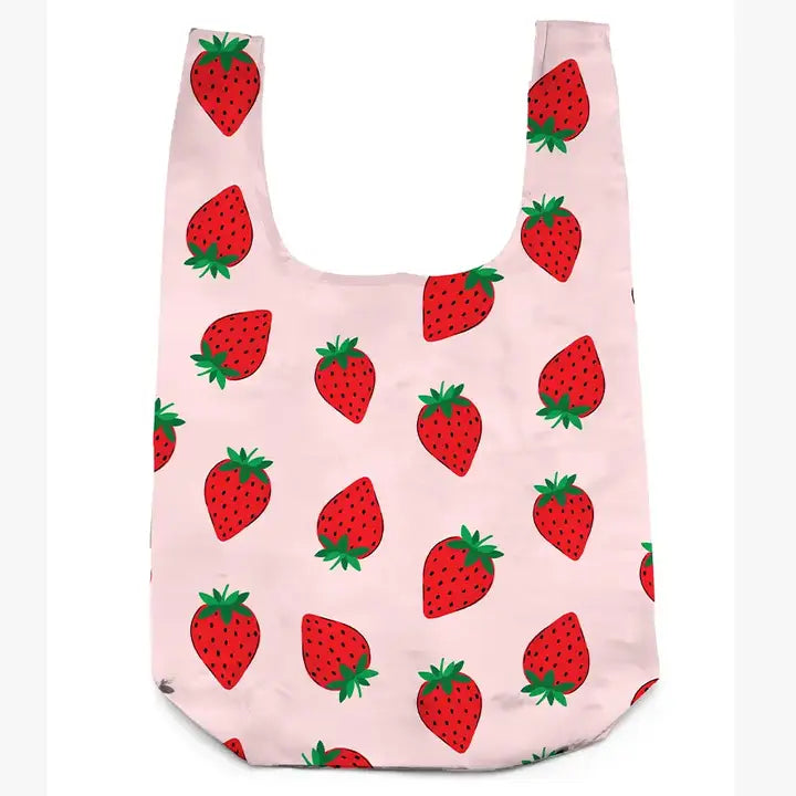 2-in-1 Bag Charm & Reusable Shopper Bag - Ripe Strawberry