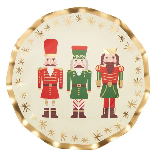 Christmas Nutcracker Wavy Salad Plate