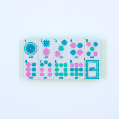 Crystal Confetti Purple - Mahjong Tile Set with a Sprinkle of Color