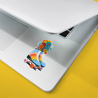 Floral Roller Skate Sticker