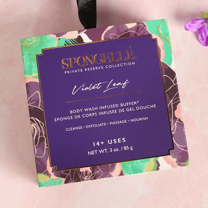 Spongelle Violet Leaf Flower Sponge
